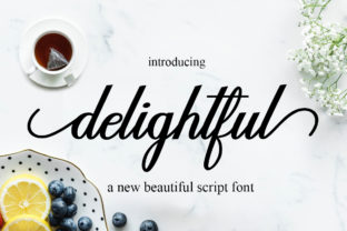 Delightful Script: A Handmade Calligraphy Font for Creative Projects