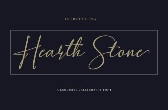 Hearth Stone: A Calligraphy Font for Elegant Design Workflows