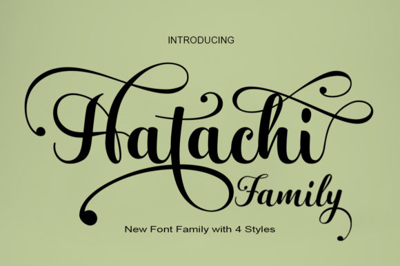 The Hatachi Family: A Stylish Script for Modern Design